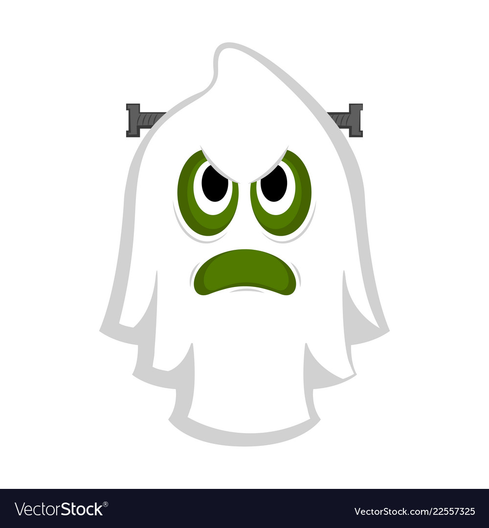 Isolated cute halloween zombie ghost