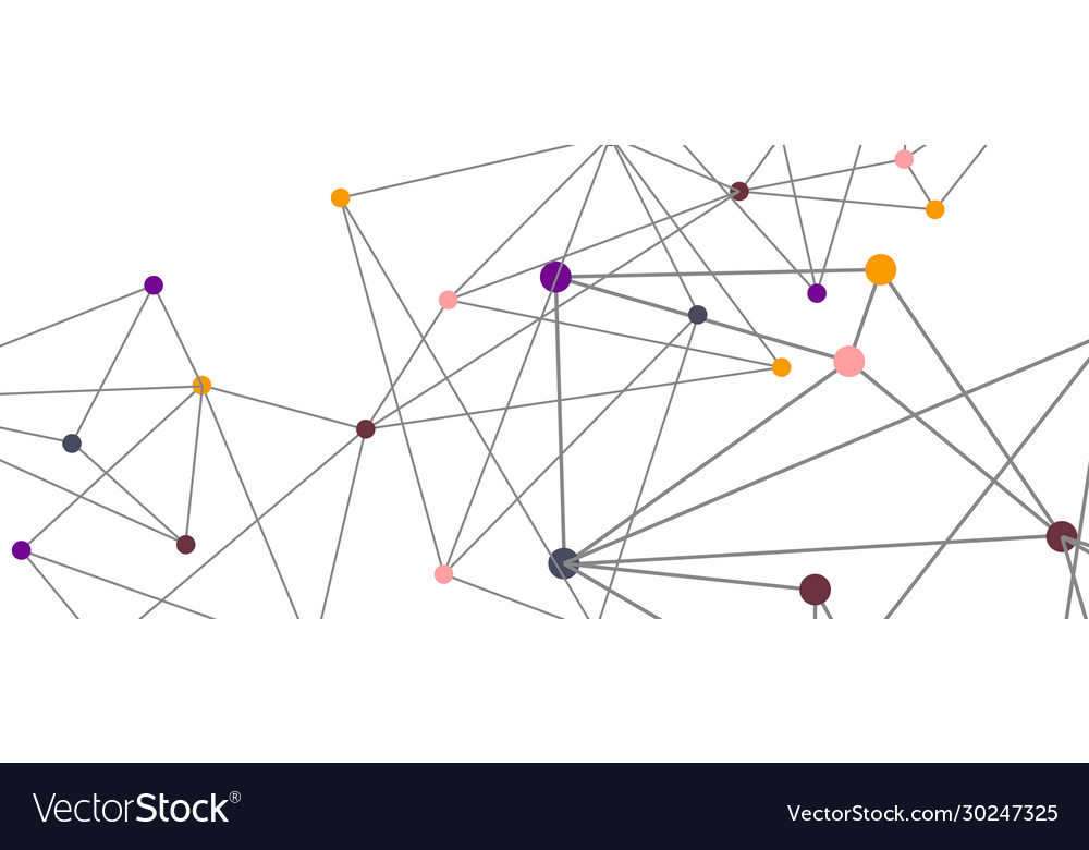 Line points connections triangular technology