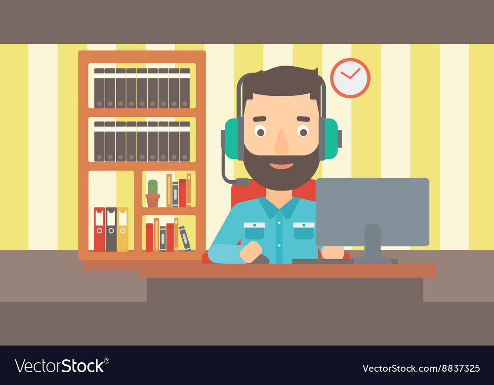Man playing video game