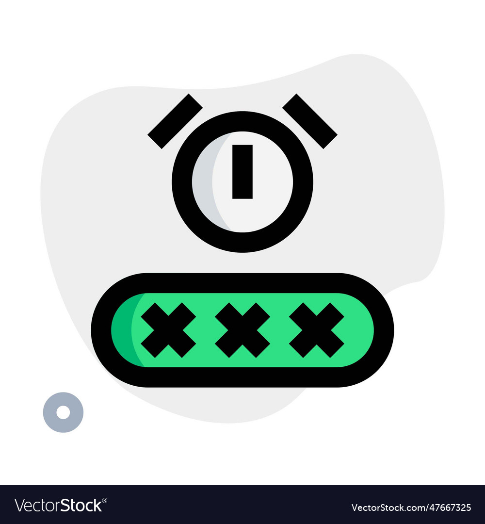 One time passcode use for single login Royalty Free Vector