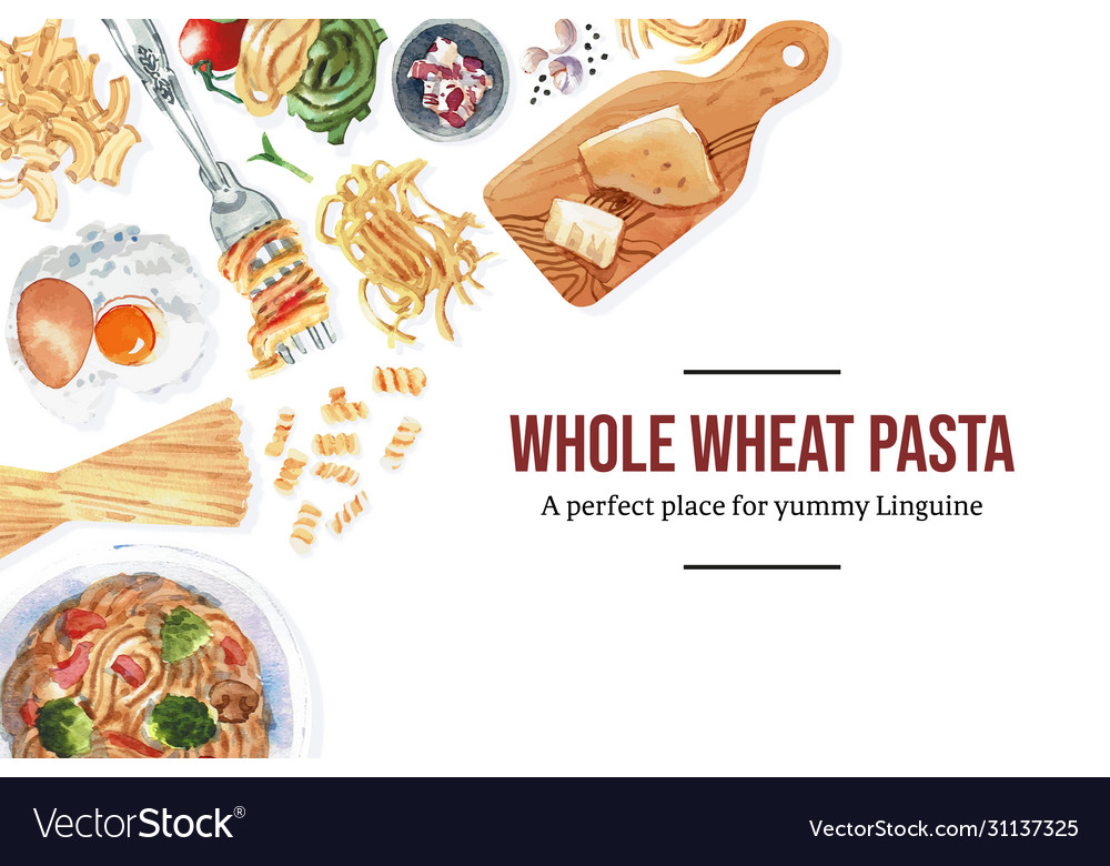 Pasta frame design with fork macaroni