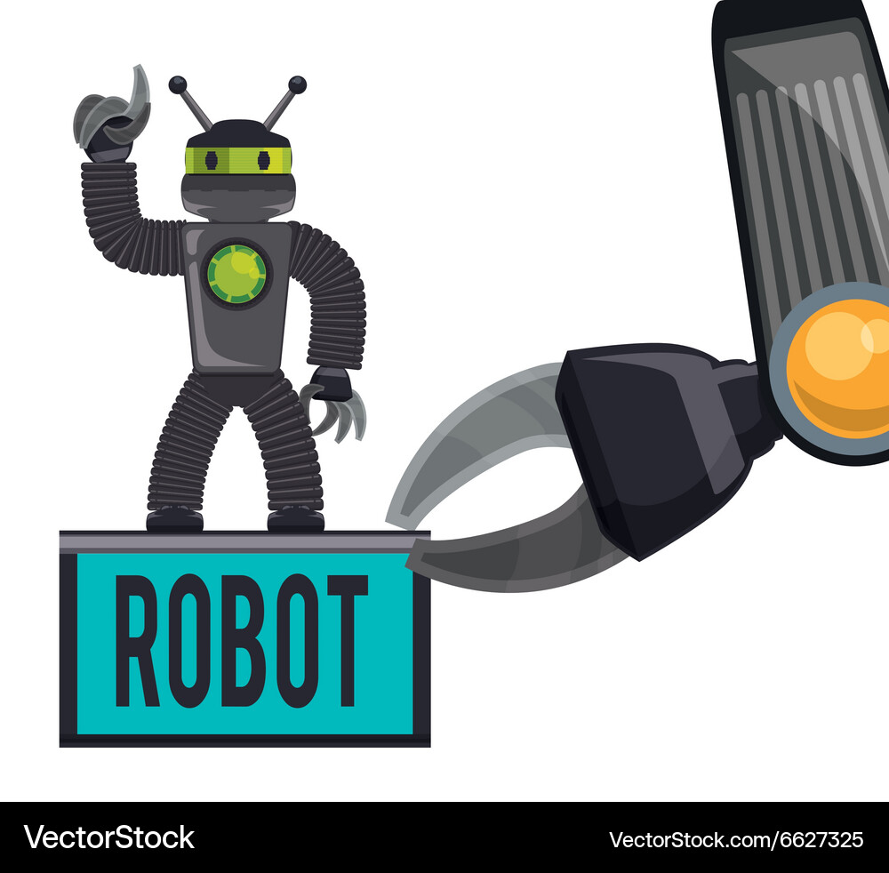 Robot and technology design Royalty Free Vector Image