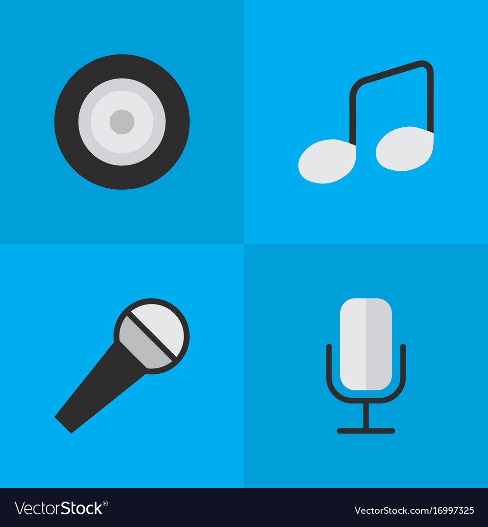 Set of simple sound icons