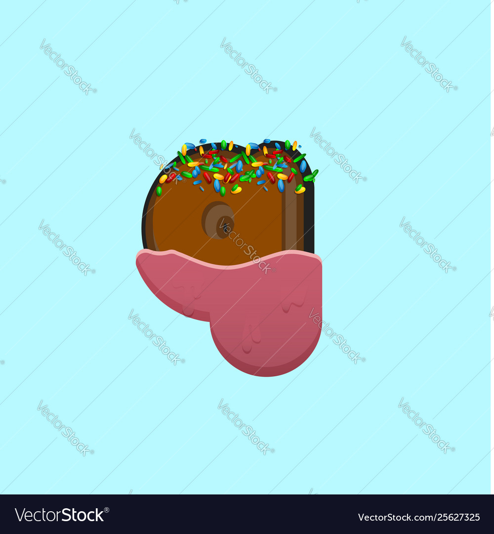 Sweet character from a fontset vector image Sweet character from a fontset