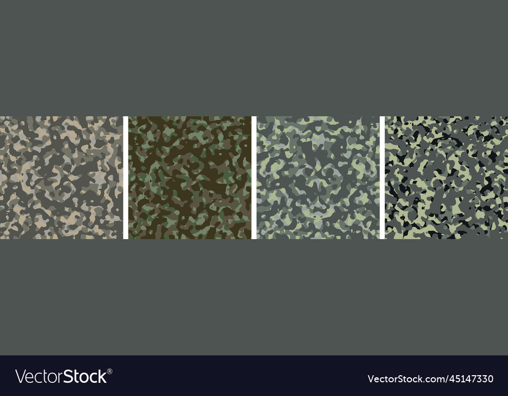 4 camouflage background set pattern design vector image 4 camouflage background set pattern design