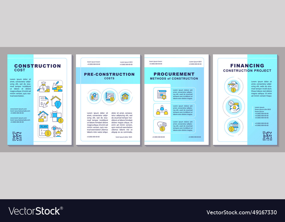 Brochure with construction cost simple thin line Vector Image Brochure with construction cost simple thin line Vector Image