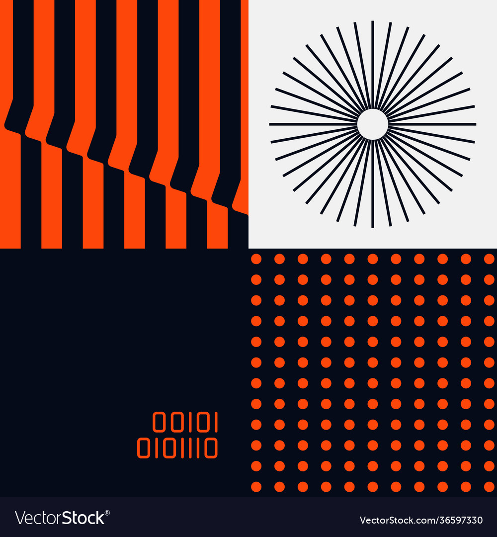 Brutalism design abstract pattern vector image Brutalism design abstract pattern