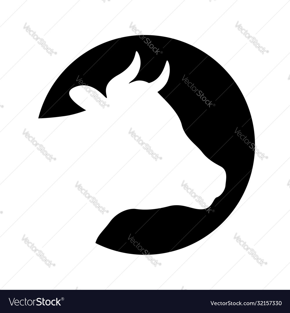 Cow symbol vector image Cow symbol