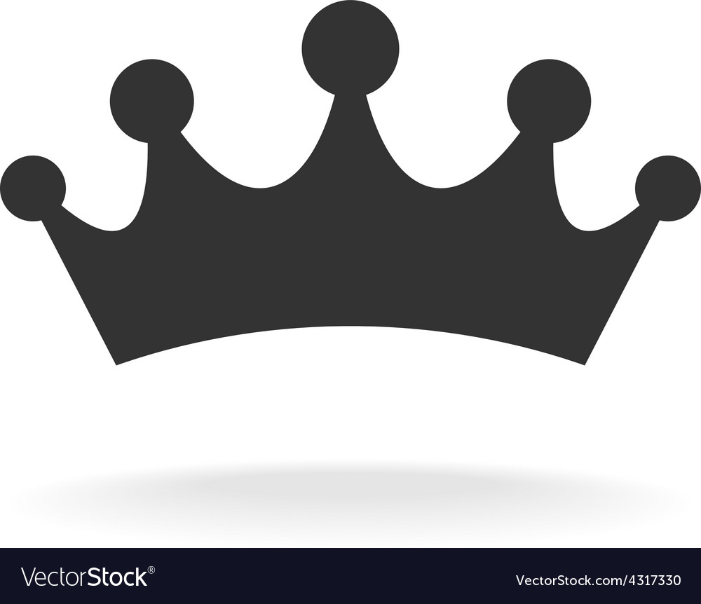 Download Crown of earl Black isolated silhouette on Vector Image