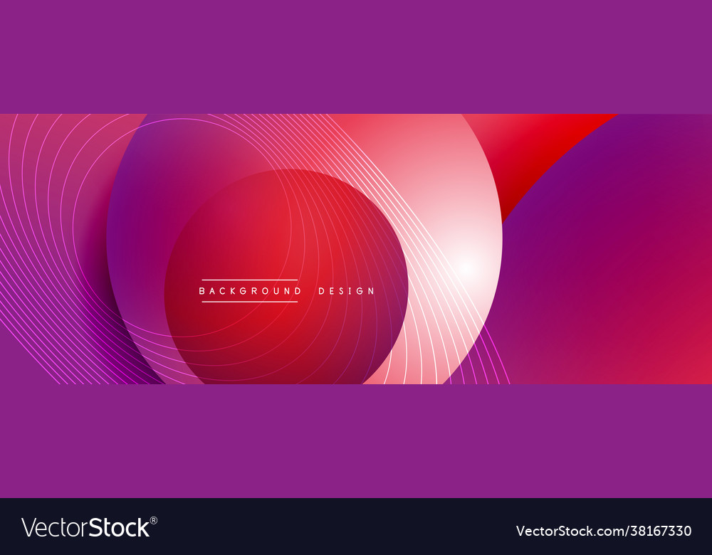 Gradient circles with shadows techno vector image Gradient circles with shadows techno