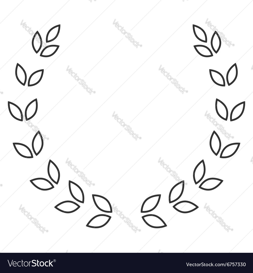Laurel wreath symbol Royalty Free Vector Image