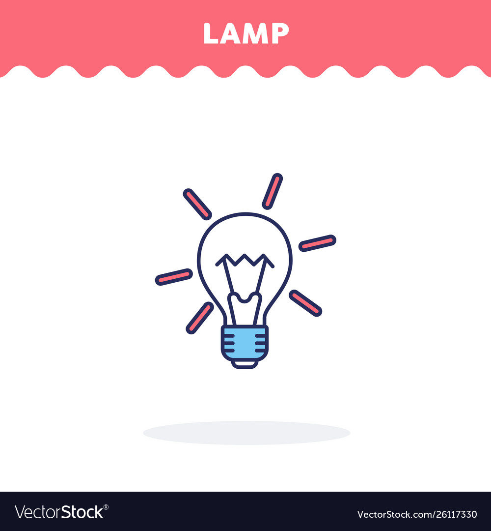Light bulb icon flat design ui