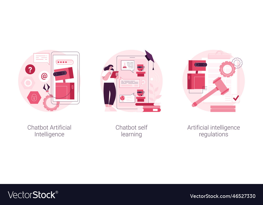 Machine learning abstract concept vector image Machine learning abstract concept