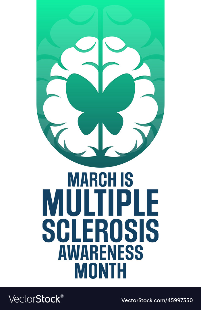 March is multiple sclerosis awareness month Vector Image