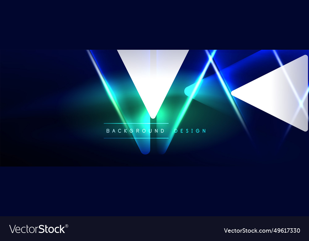 Neon lights hacking geometric background virtual vector image Neon lights hacking geometric background virtual