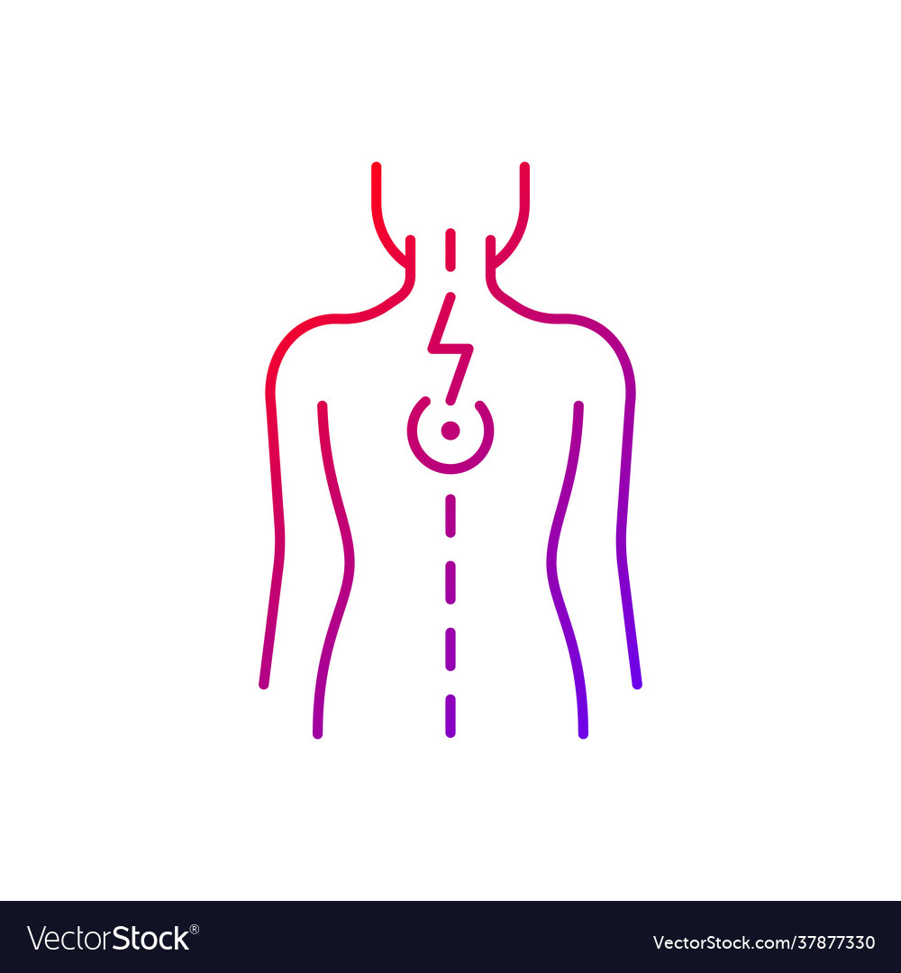 Druck auf Spinal Nerven Gradienten lineare Ikone
