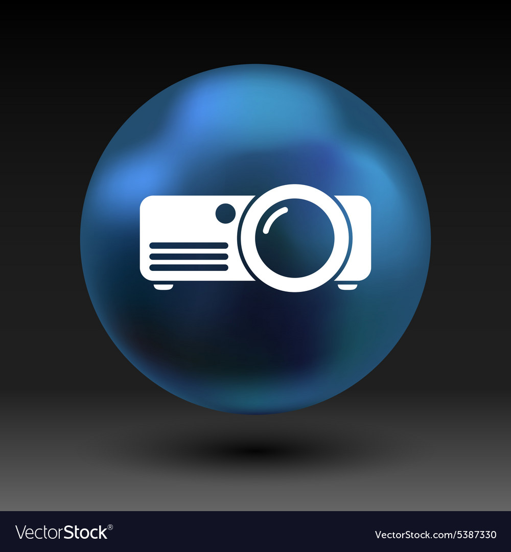 Projector icon rounded squares button