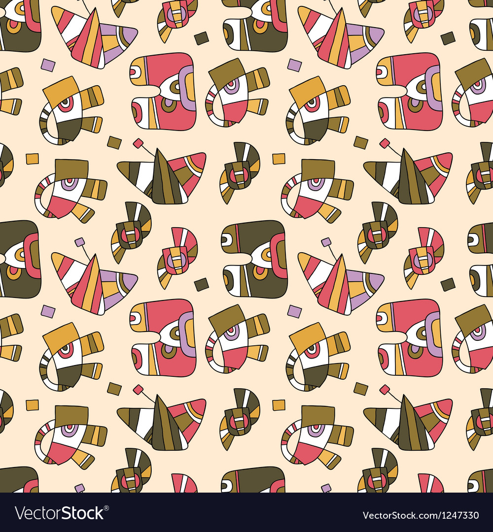 Seamless design with abstract elements