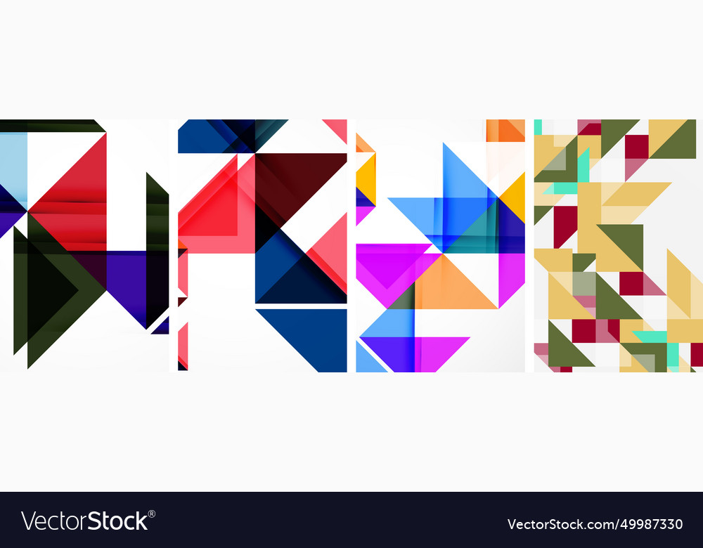 Set of abstract random triangle composition