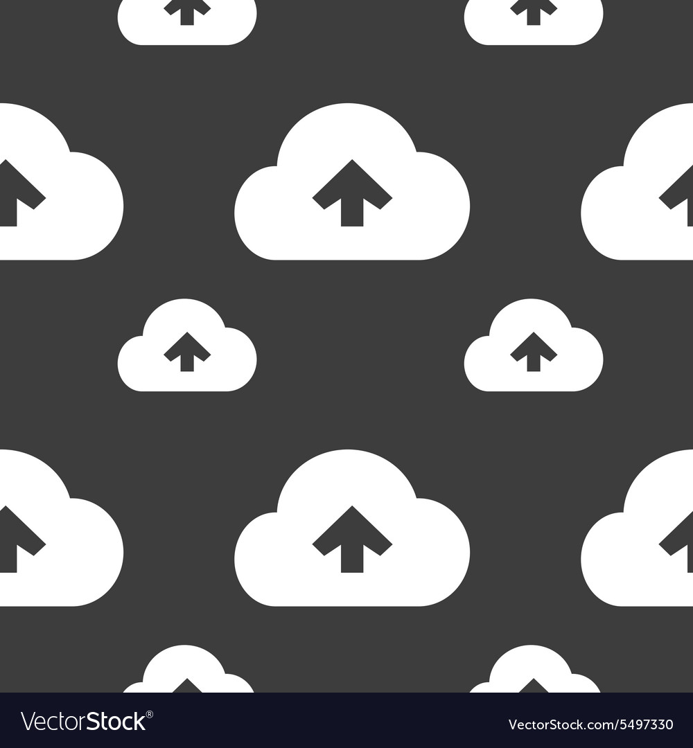 Upload from cloud icon sign seamless pattern