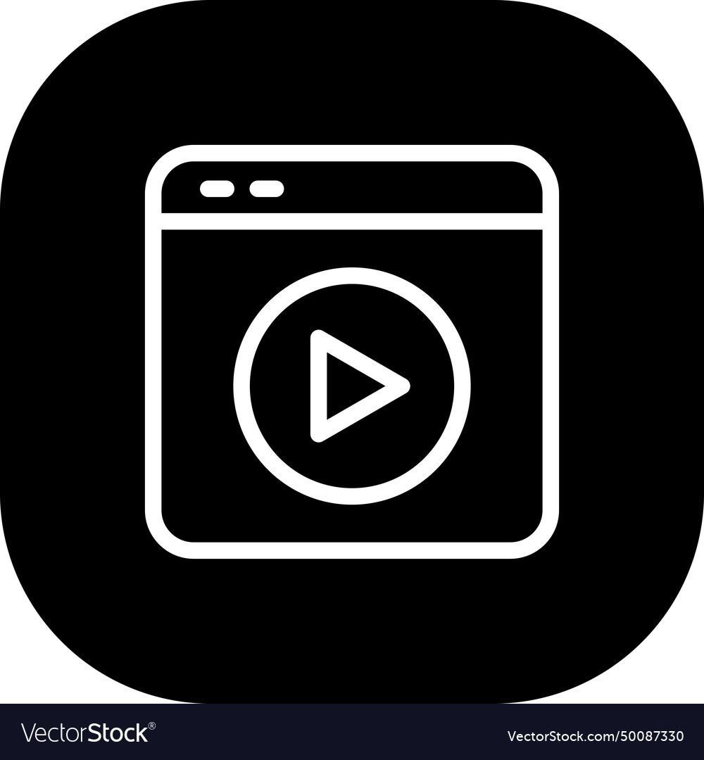 Video digital marketing icon with black filled Vector Image