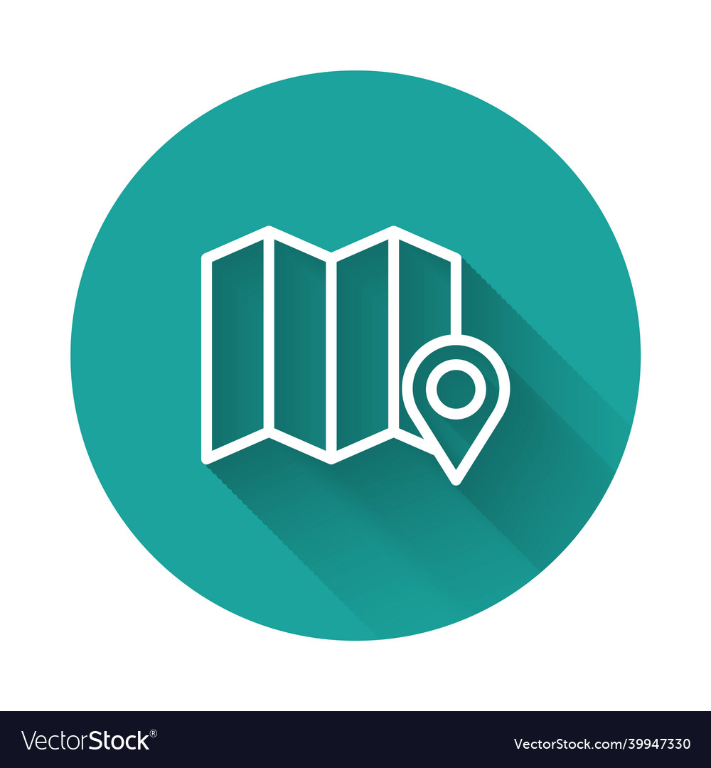White line location of the forest on a map icon