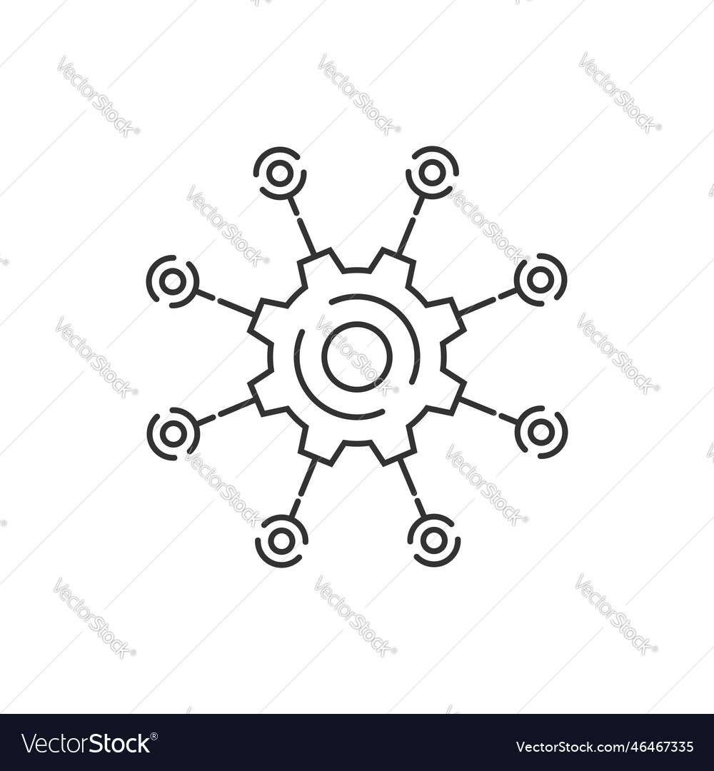 Api icon in flat style software integration vector image Api icon in flat style software integration
