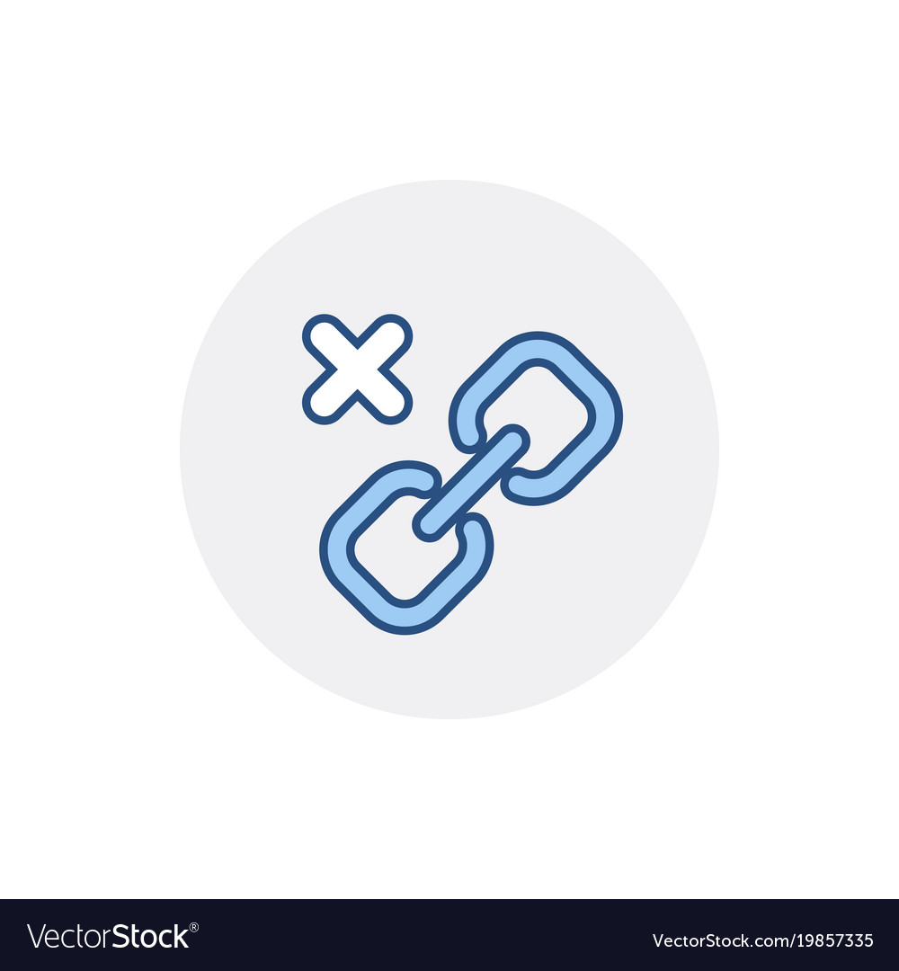 Cancel chain hyperlink link web x icon