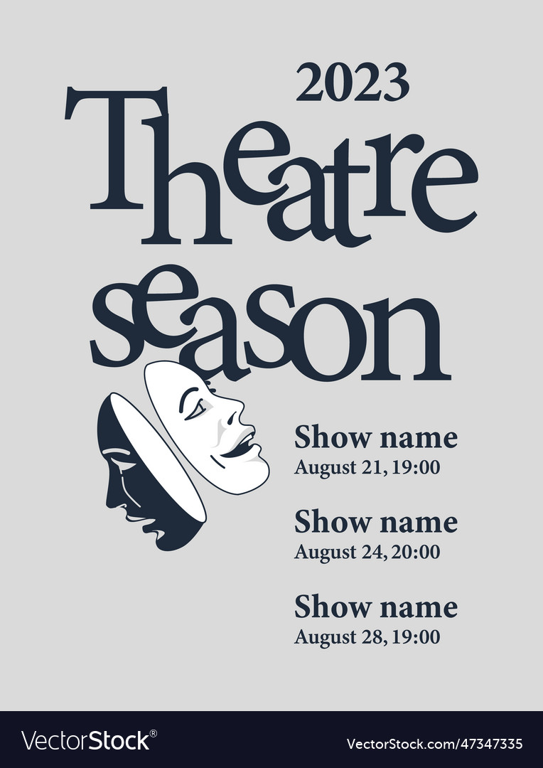 Klassischer Typografietext für Theaterplakat vector image Klassischer Typografietext für Theaterplakat