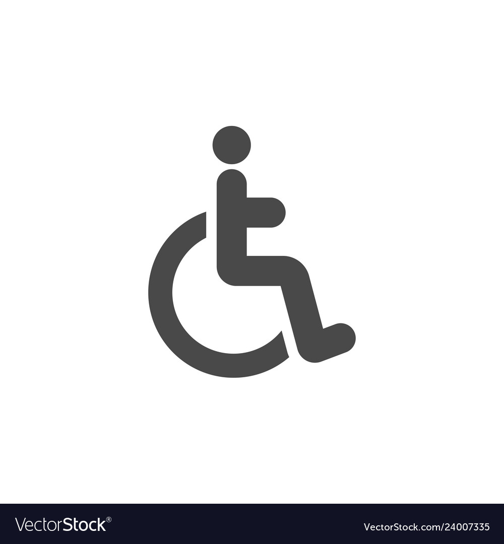 Disabled icon design template isolated