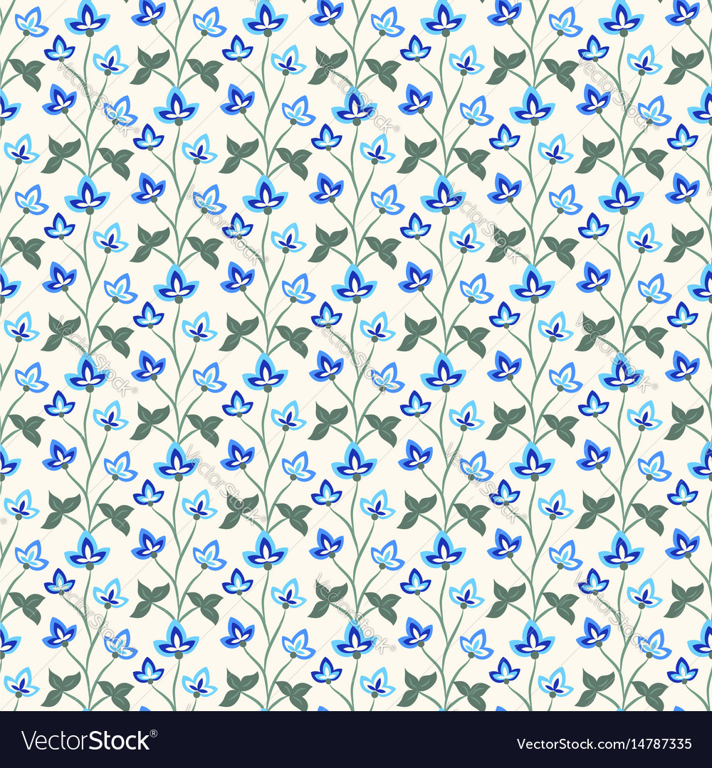 Floral seamless pattern jacobean style flowers