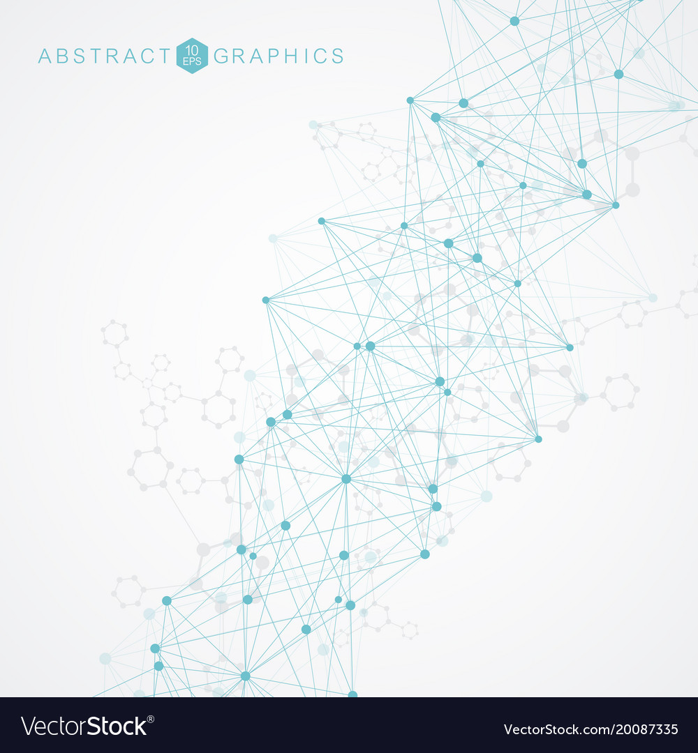 Geometric abstract background with connected line