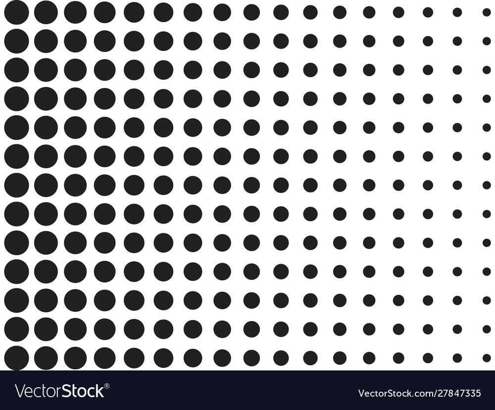Halftone circles dots transition pattern