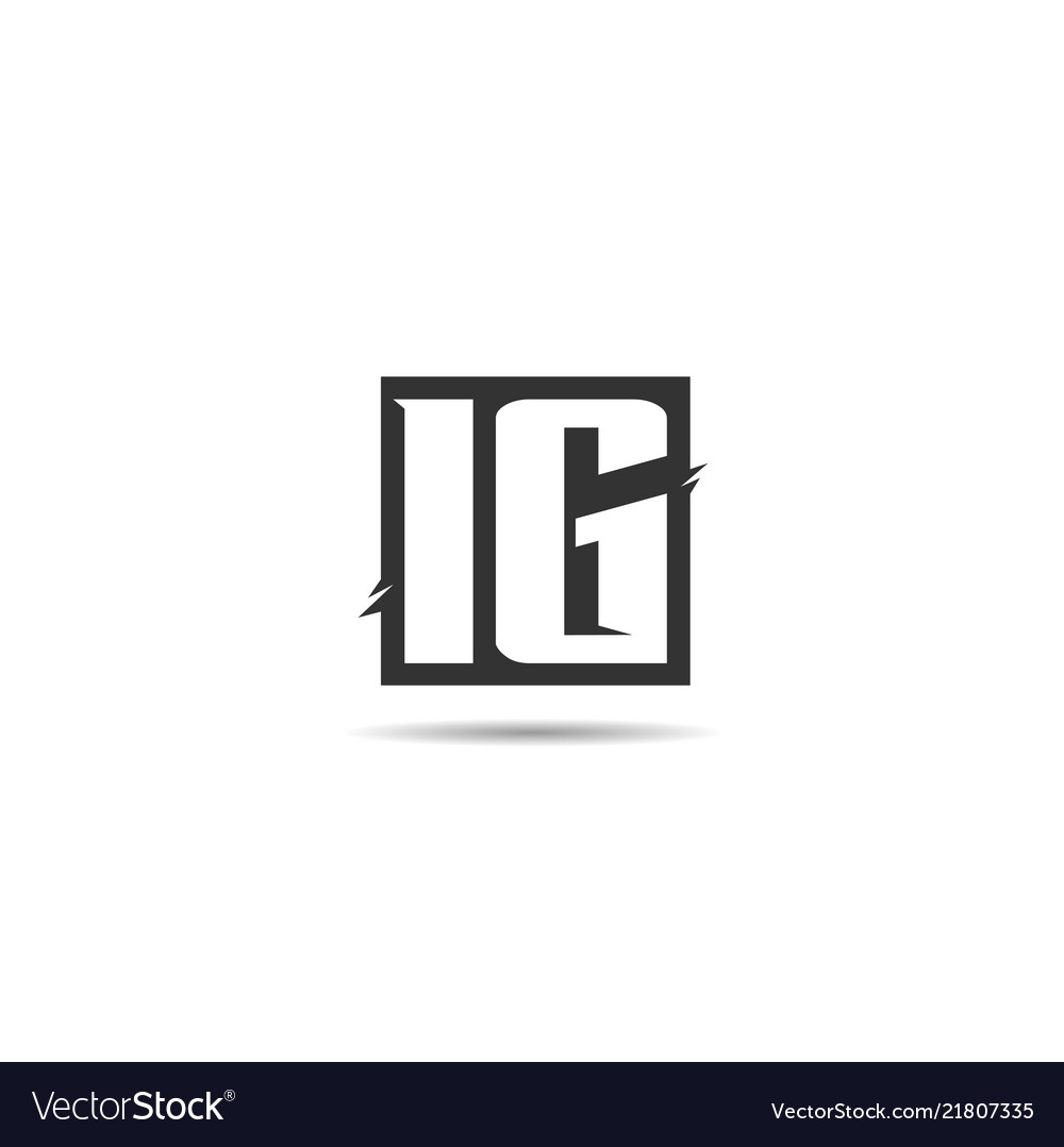 Initial letter ig logo template design