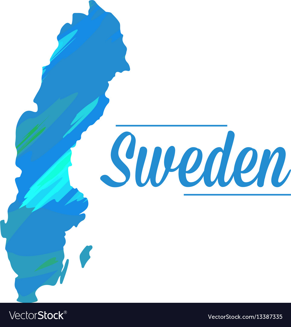 Isolated swedish map