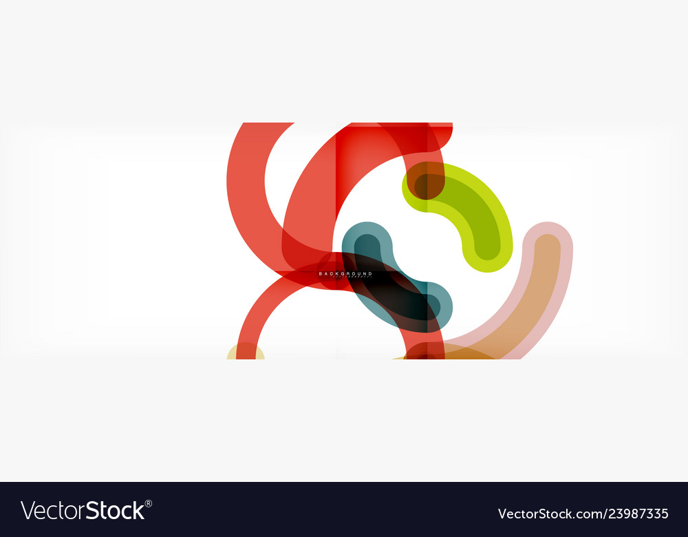 Linear design circle background vector image Linear design circle background