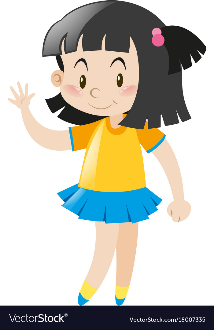 Girl wearing skirt clearance vector