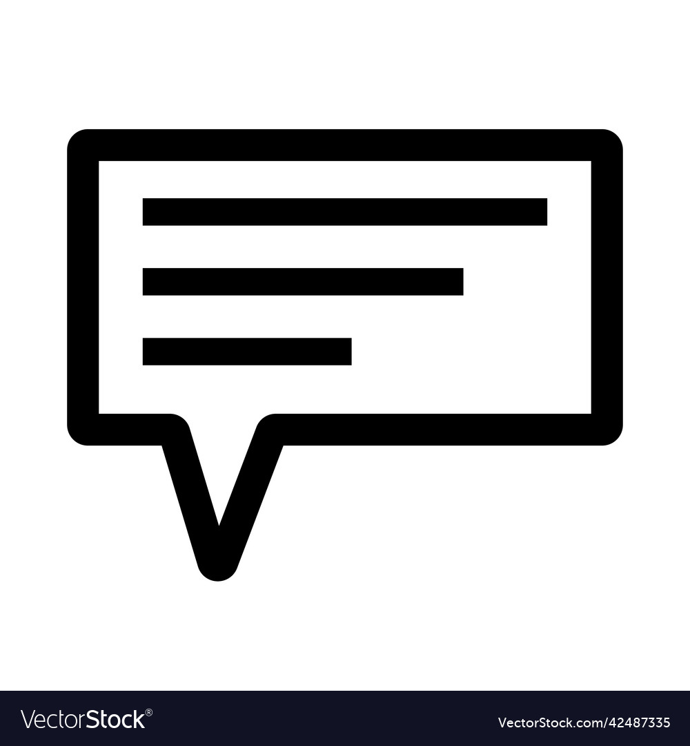 Message icon simple flat design