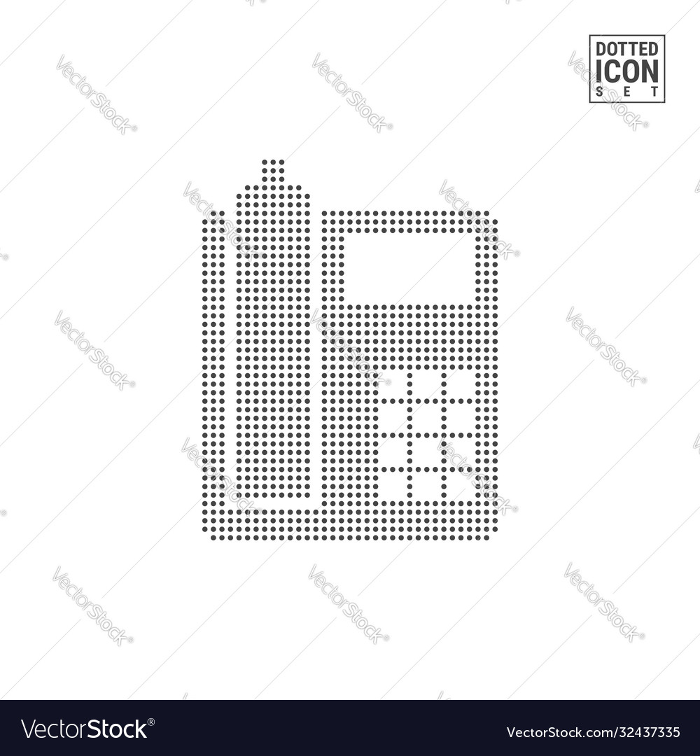 Office phone dot pattern icon old push-button vector image Office phone dot pattern icon old push-button
