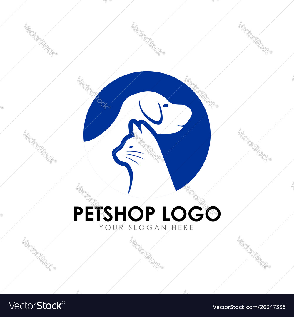 Pet Shop Logo Design Template Home Logo Royalty Free Vector