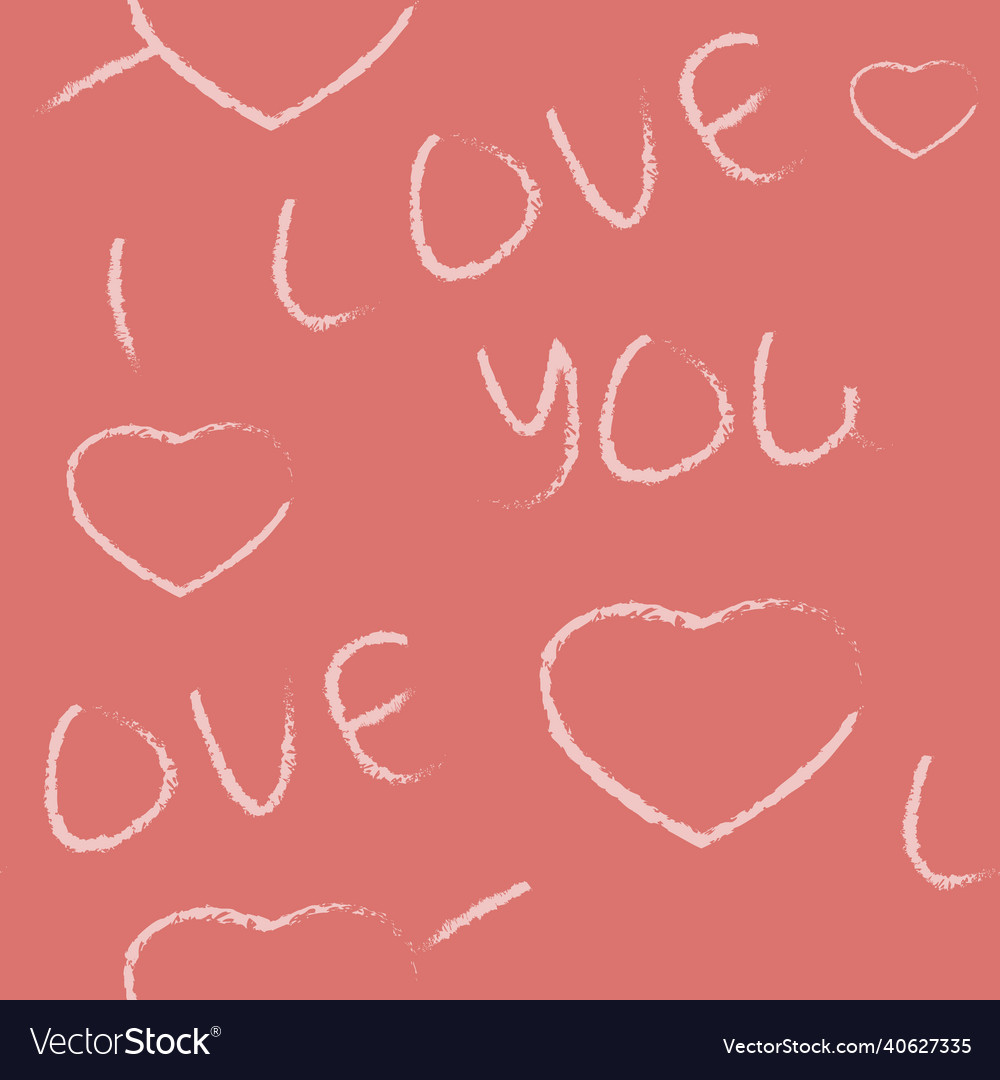 Romantic seamless pattern with the image vector image Romantic seamless pattern with the image