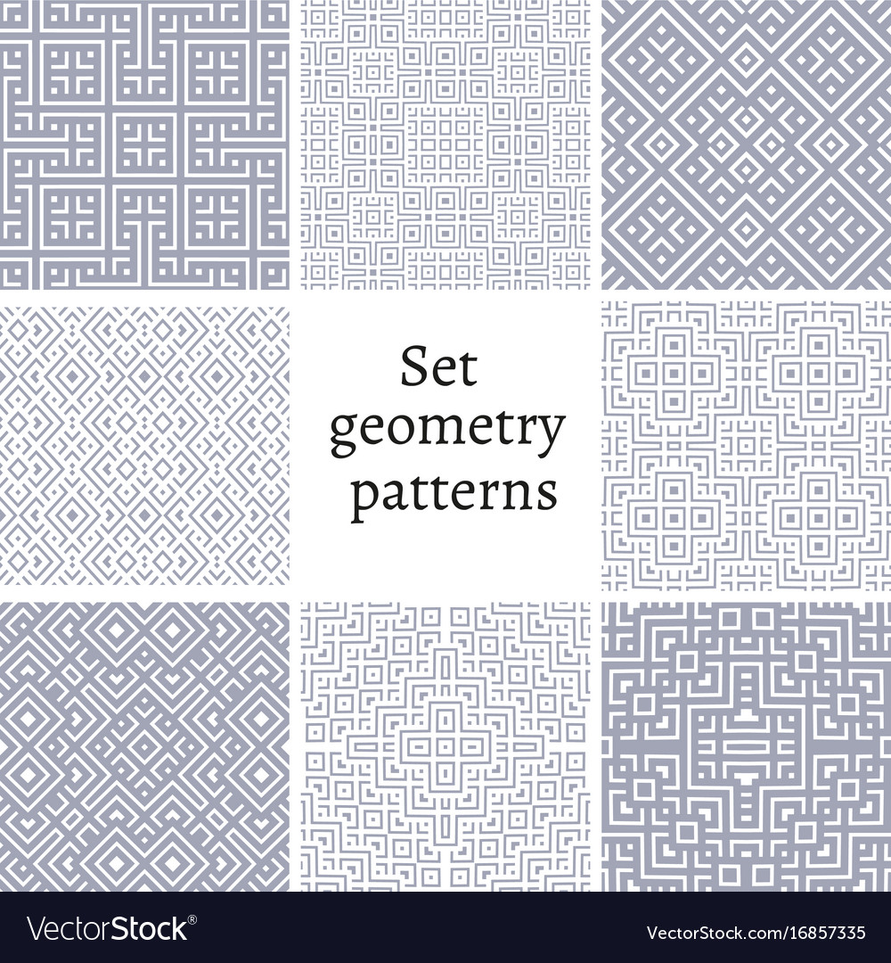 Set of ornamental patterns for backgrounds