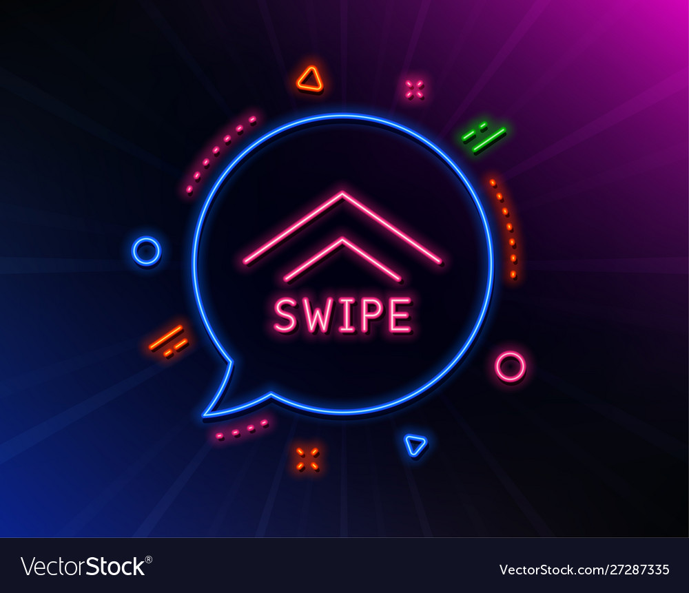Swipe up line icon scrolling arrow sign landing