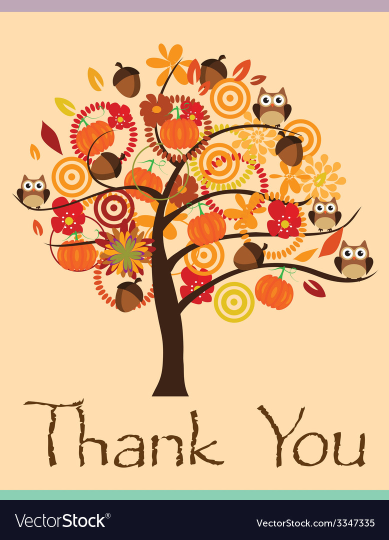 Thank you card Royalty Free Vector Image - VectorStock