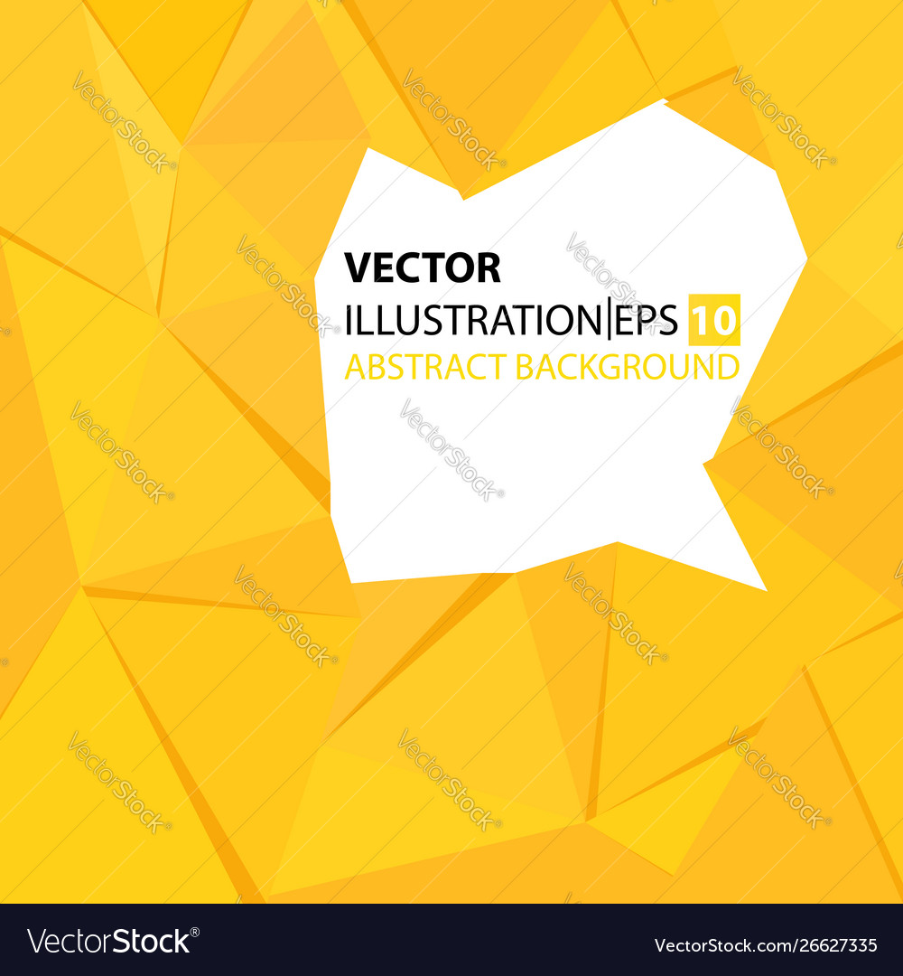 Triangular abstract background yellow frame