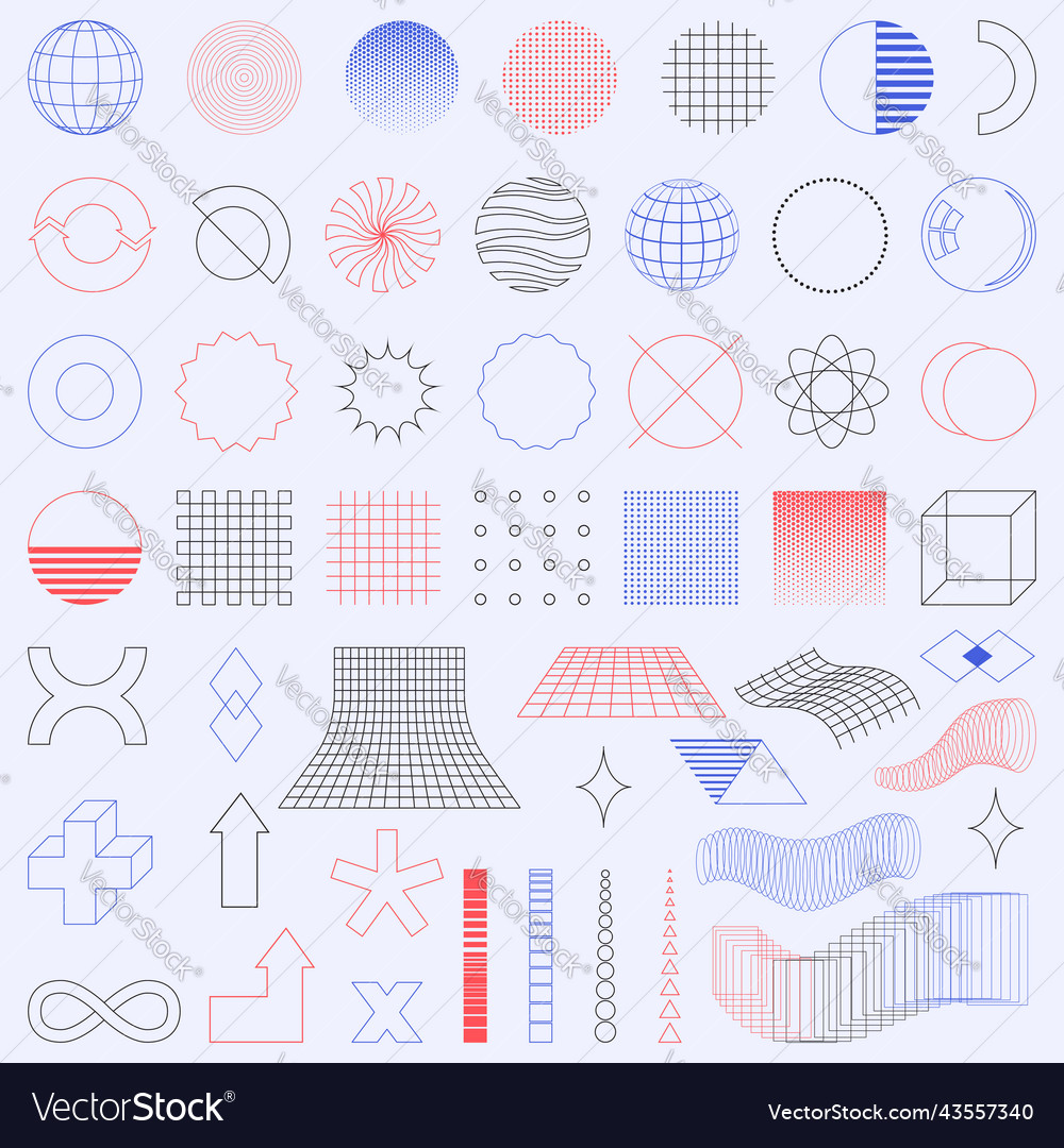 A set of trendy minimalistic linear icons