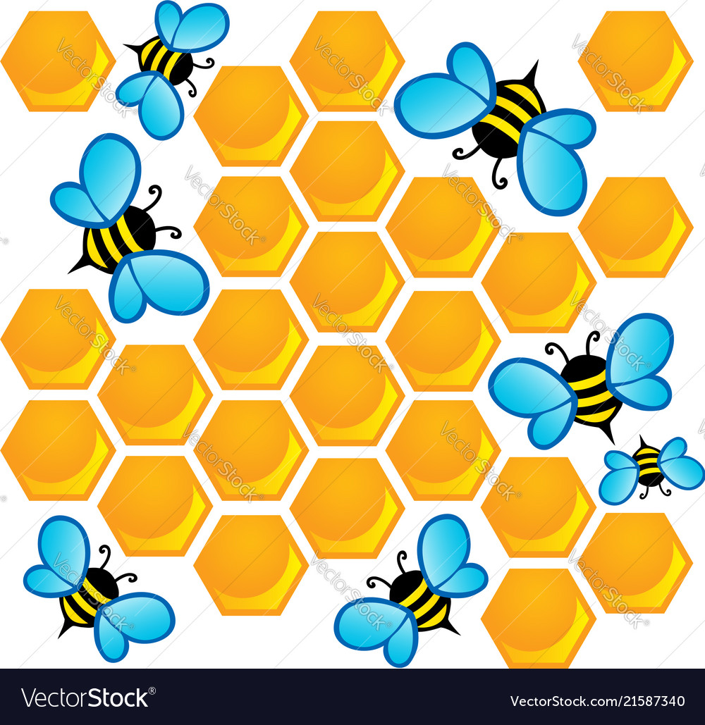 Bee Theme Image 1 Royalty Free Vector Image Vectorstock