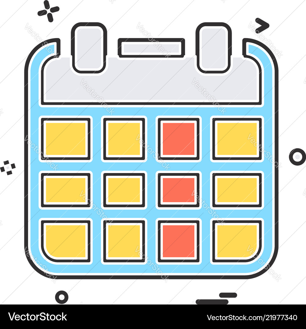 Calender icon design Royalty Free Vector Image
