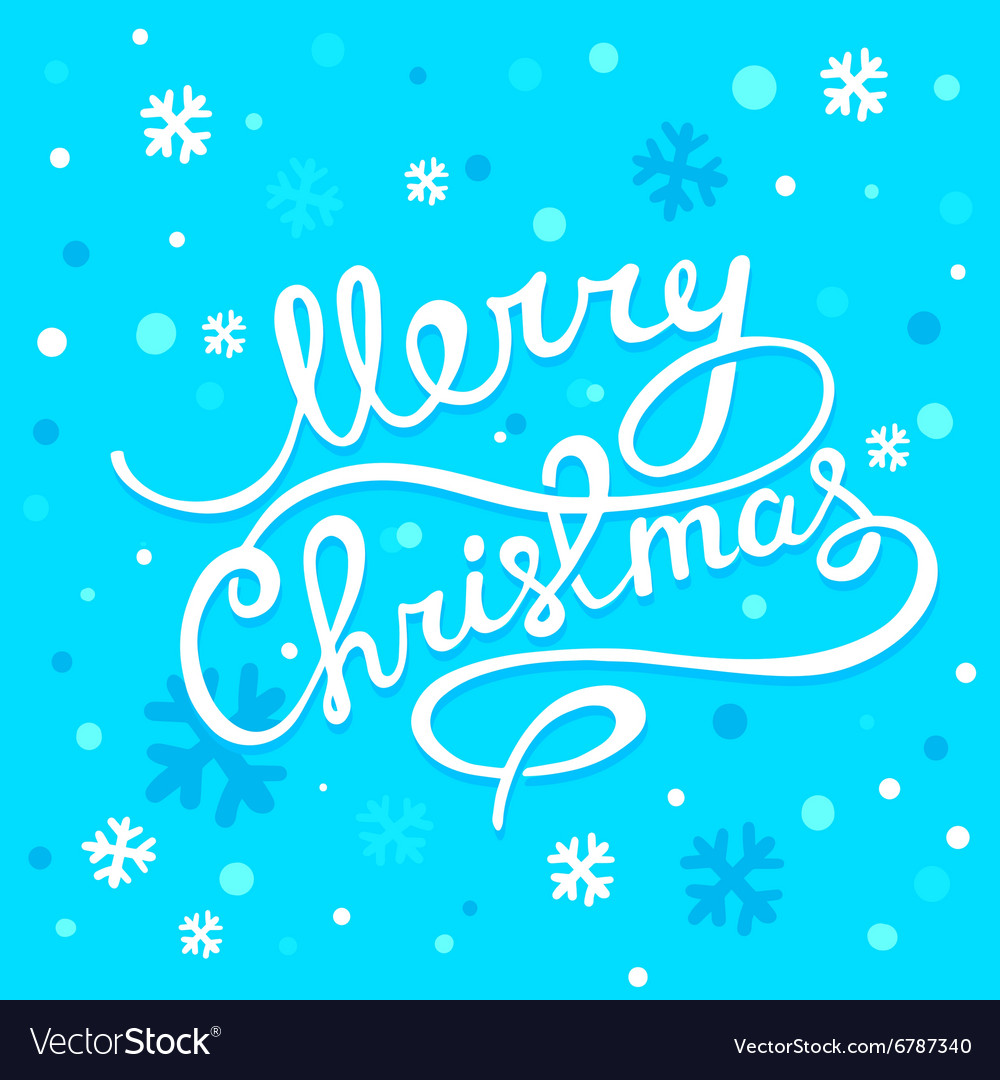 Christmas greetings with hand written tex Vector Image