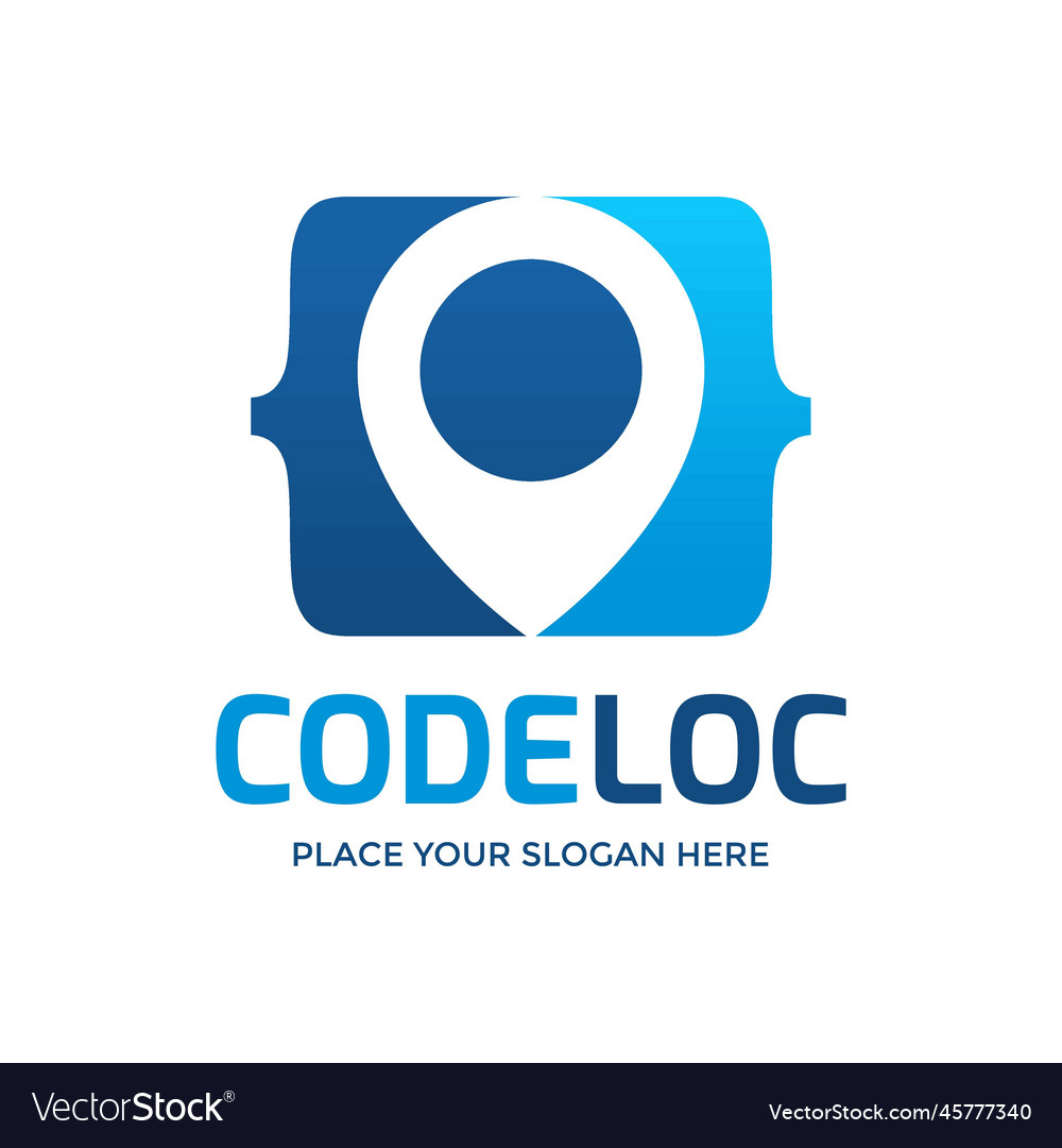 Code location logo vector image Code location logo